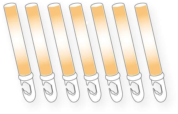 Ultra orange glow sticks 5