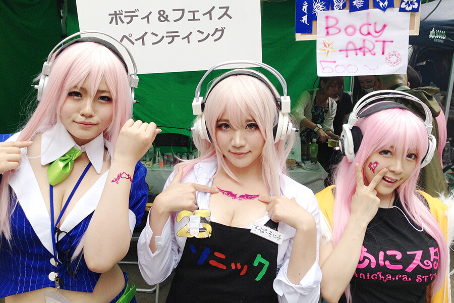There was also body and face painting. Check out these three Sonicos  ﾟДﾟ)！ 13