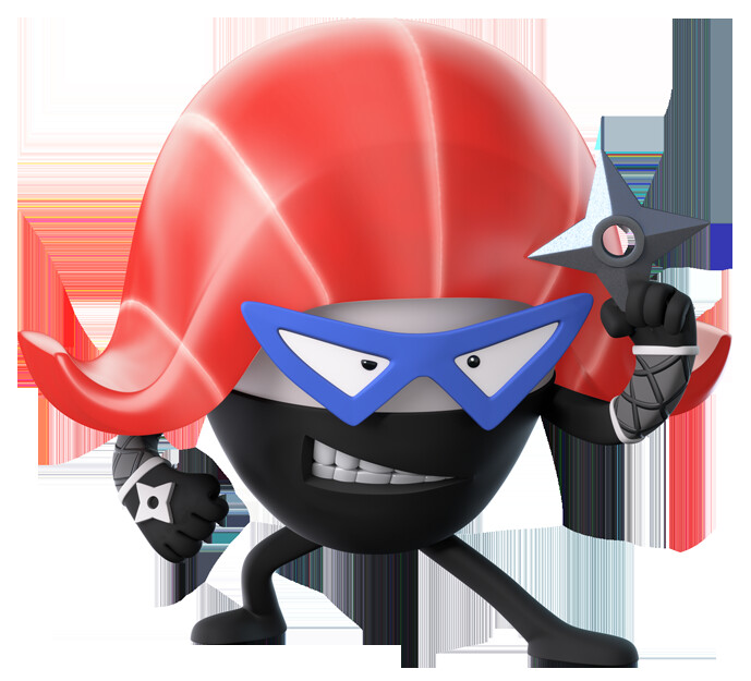 Maguro, the character Romi Park plays in the web anime *Sushi Ninja* 0