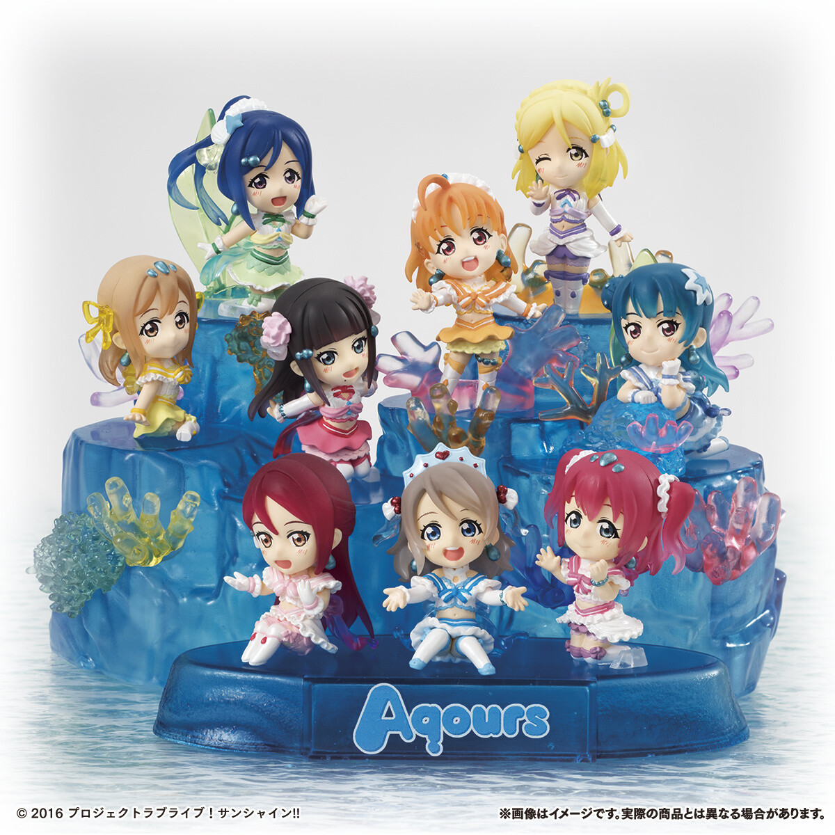 All Nine Love Live! Sunshine!! Aqours Members Hit the Stage as Chibi Figures! 0