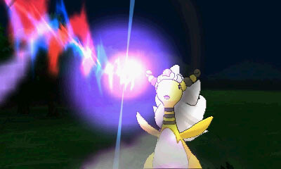 “Dragon Pulse” Dragon-type move. Mega Ampharos powers up as a dual Electric- and Dragon-type Pokémon. 6