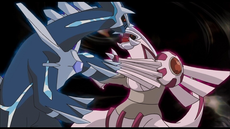 Dialga & Palkia from *Pokémon: The Rise of Darkrai* (07) and *Pokémon: Giratina and the Sky Warrior* (08). 4