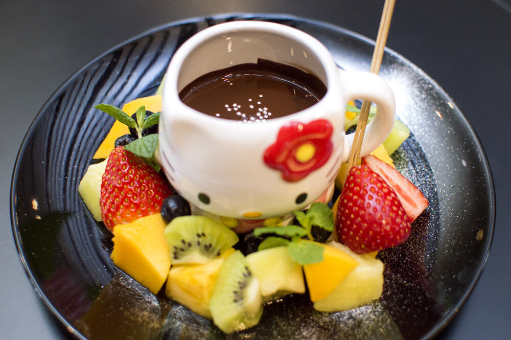 Inside the mug is melted chocolate. 7