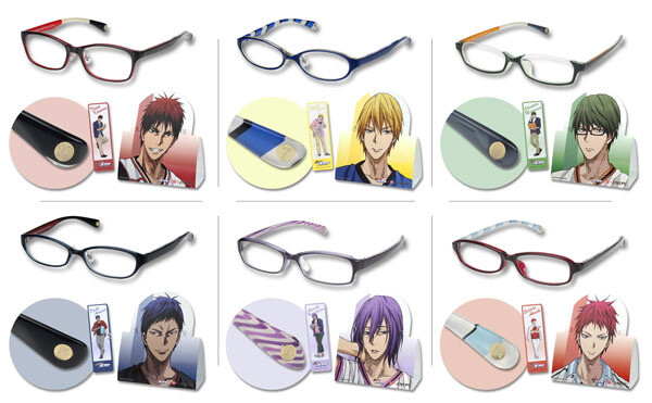 Kuroko’s Basketball x Bandai x Jins PC Part 2: Each character glasses with accompanying stand. © Tadatoshi Fujimaki / Shueisha Inc., Kuroko’s Basketball Production Committee 1