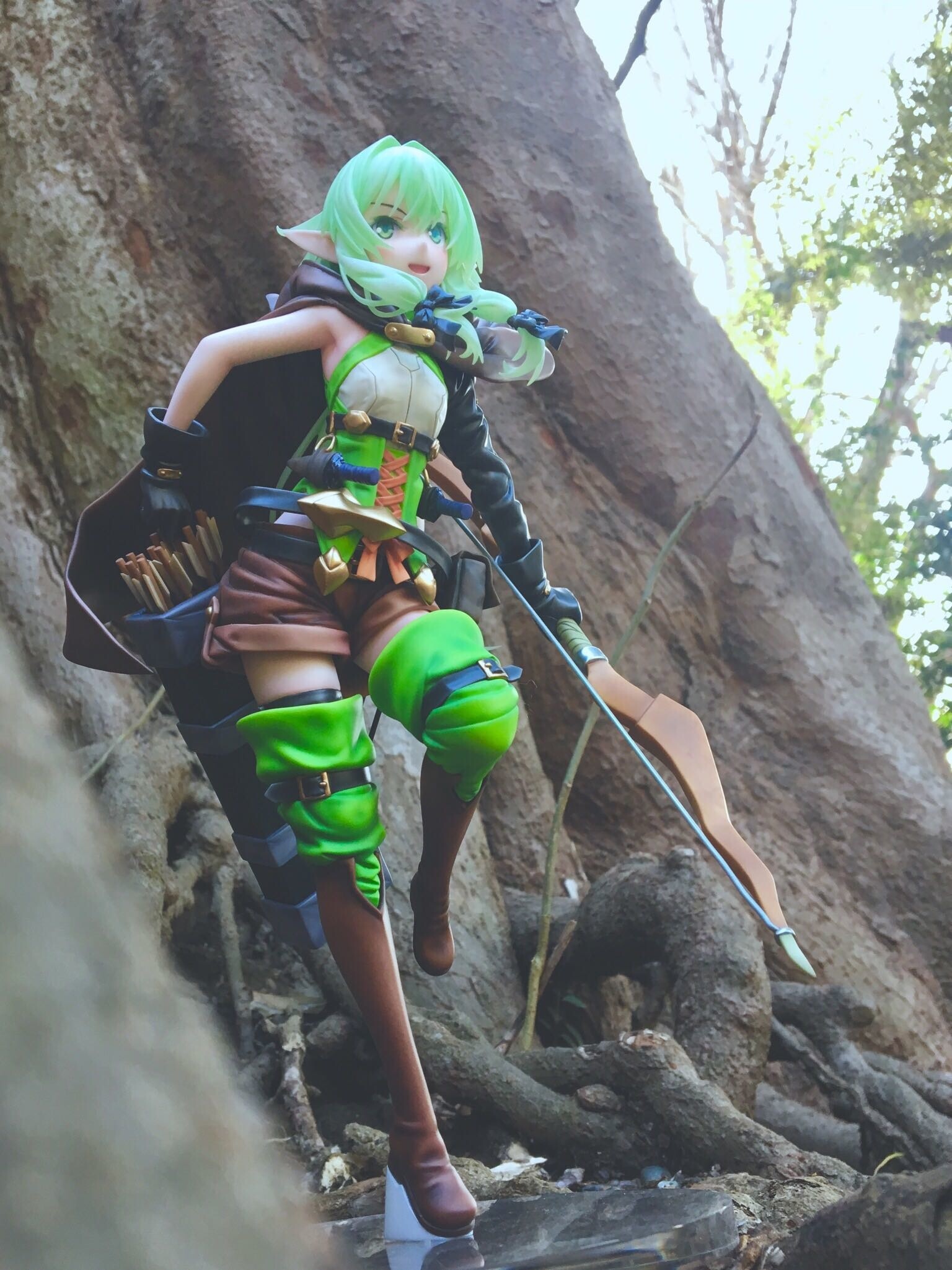 The figure is leaning back slightly. 10