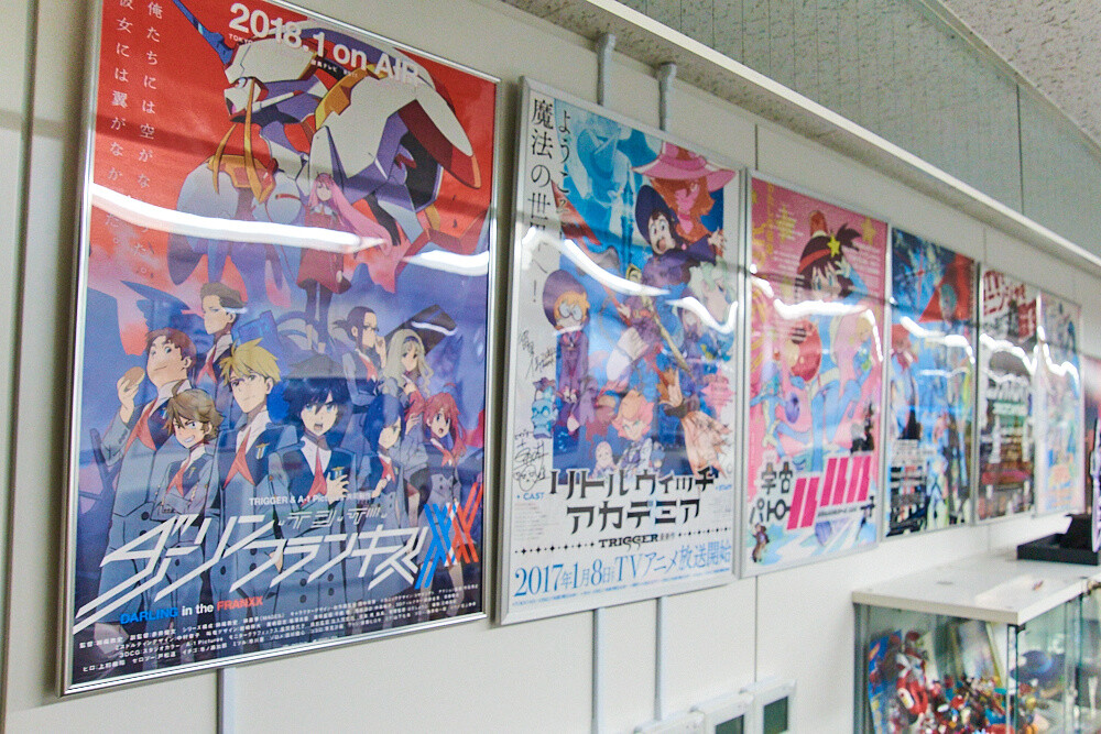 Posters of their titles, starting with Darling in the Franxx. 1