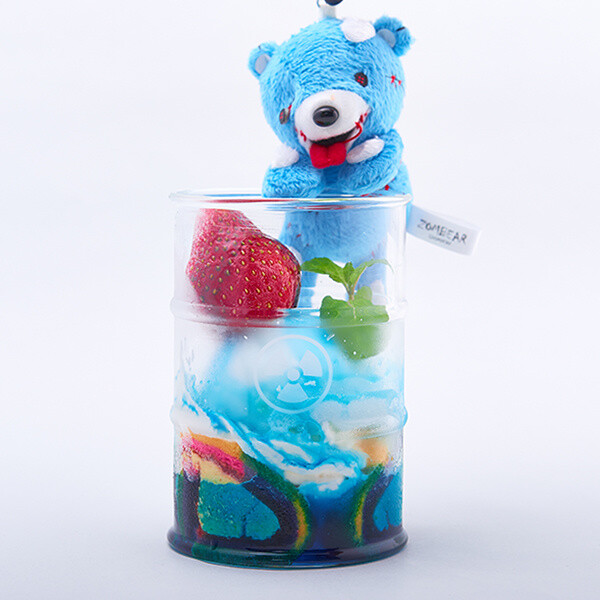Blue Zombear Parfait (includes Zombear mascot toy): 2000 JPY 3