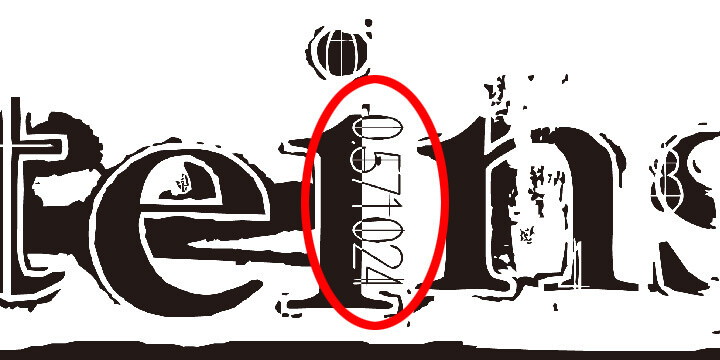 Arranged vertically is the number string “0.571024.” 0