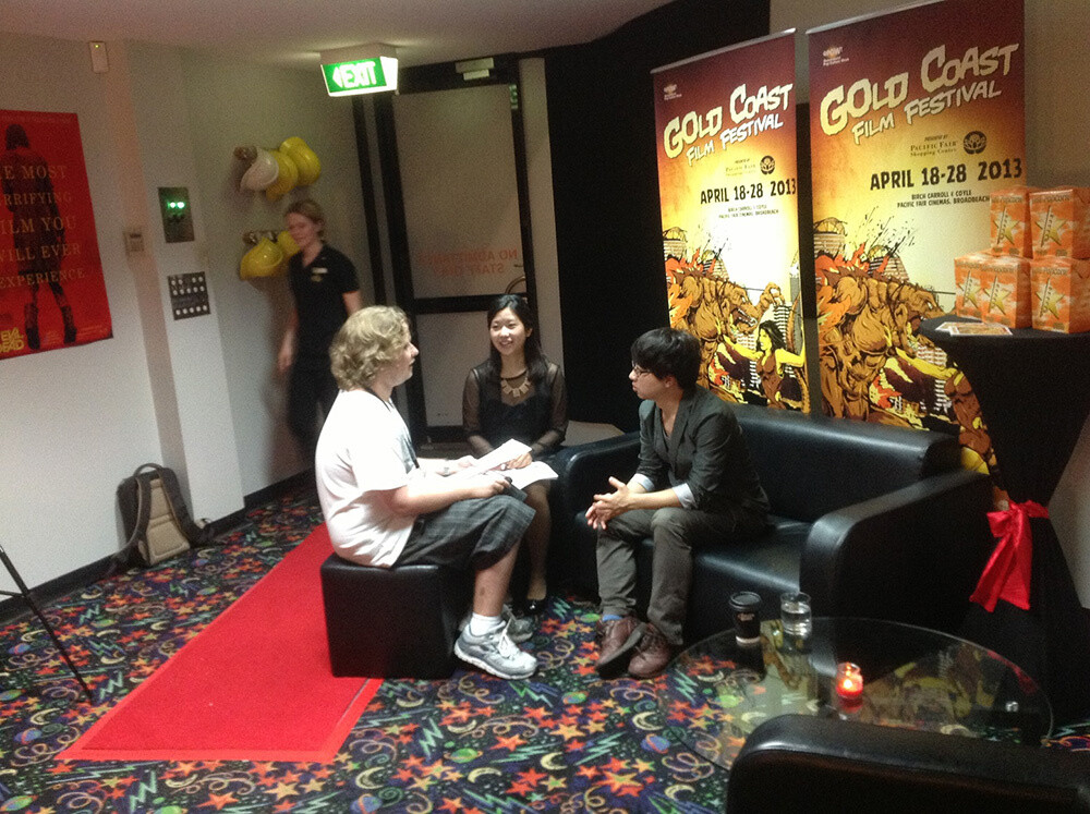 Director Shinkai with press 1