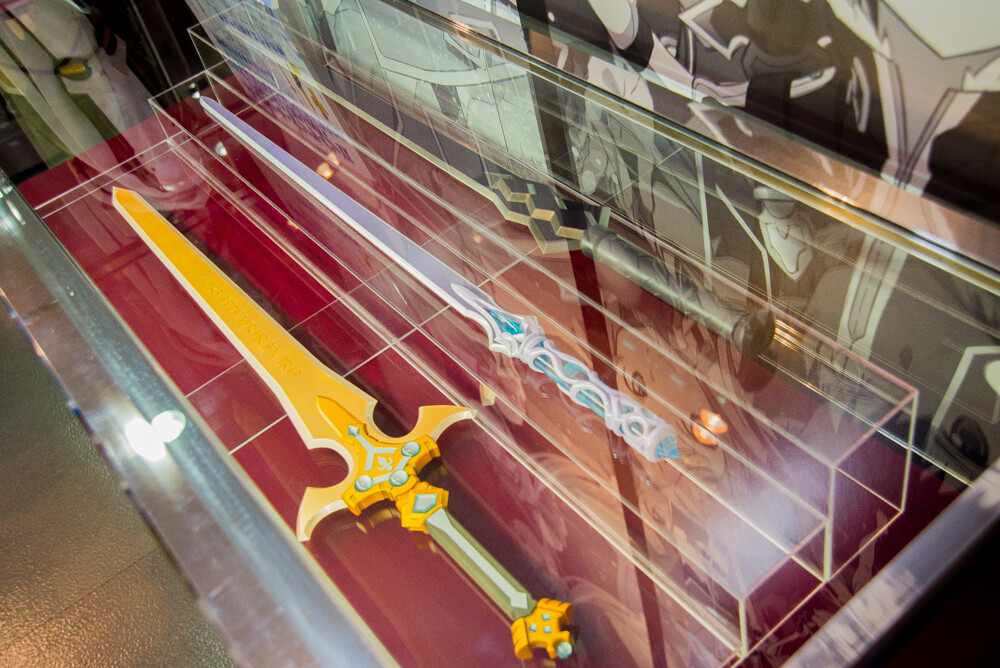 A display of Kirito’s swords throughout the series in actual size 17