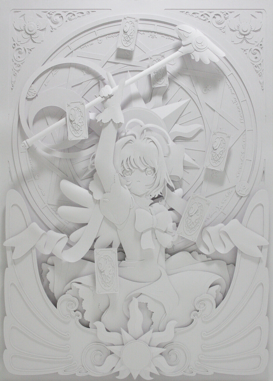 The new piece Takahashi showed us the creation of - Sakura Kinomoto from *Cardcaptor Sakura*. 5