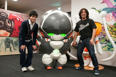 Inspecting the Good Smile offices after the interview. 4