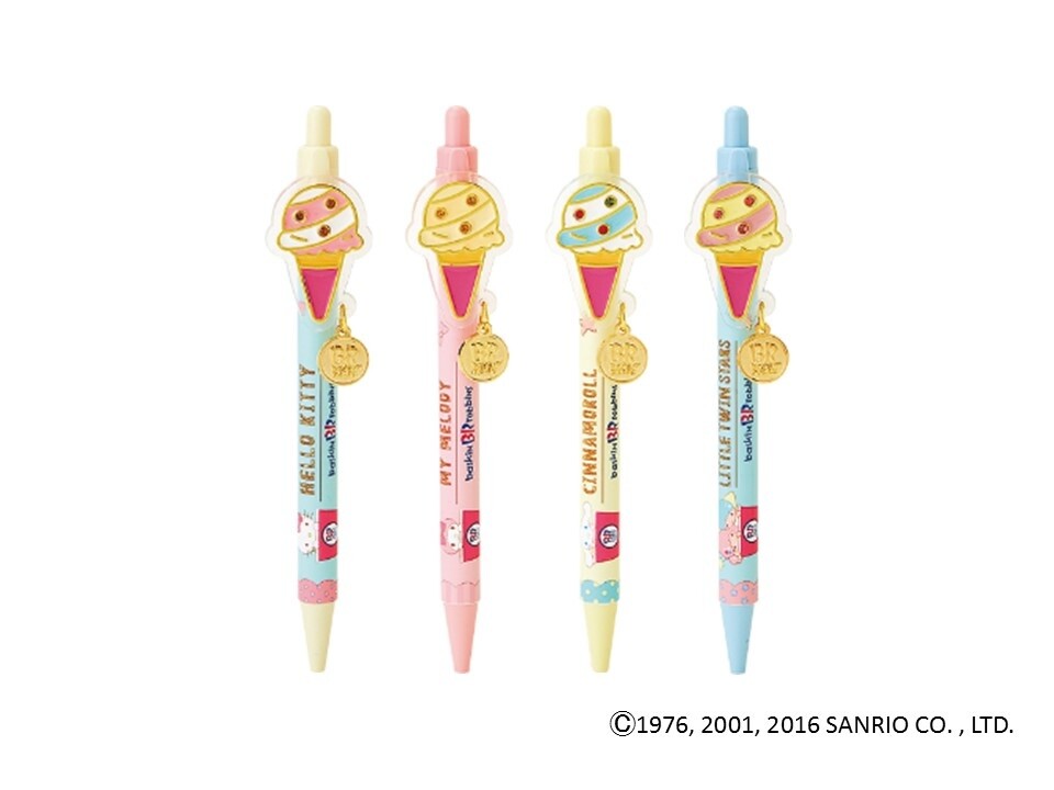 Sanrio Ballpoint Pens (from left to right: Hello Kitty, My Melody, Cinnamoroll, Little Twin Stars) 1