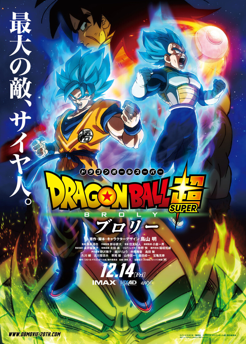 Goku and Vegeta Face Off Against Broly in Dragon Ball Film