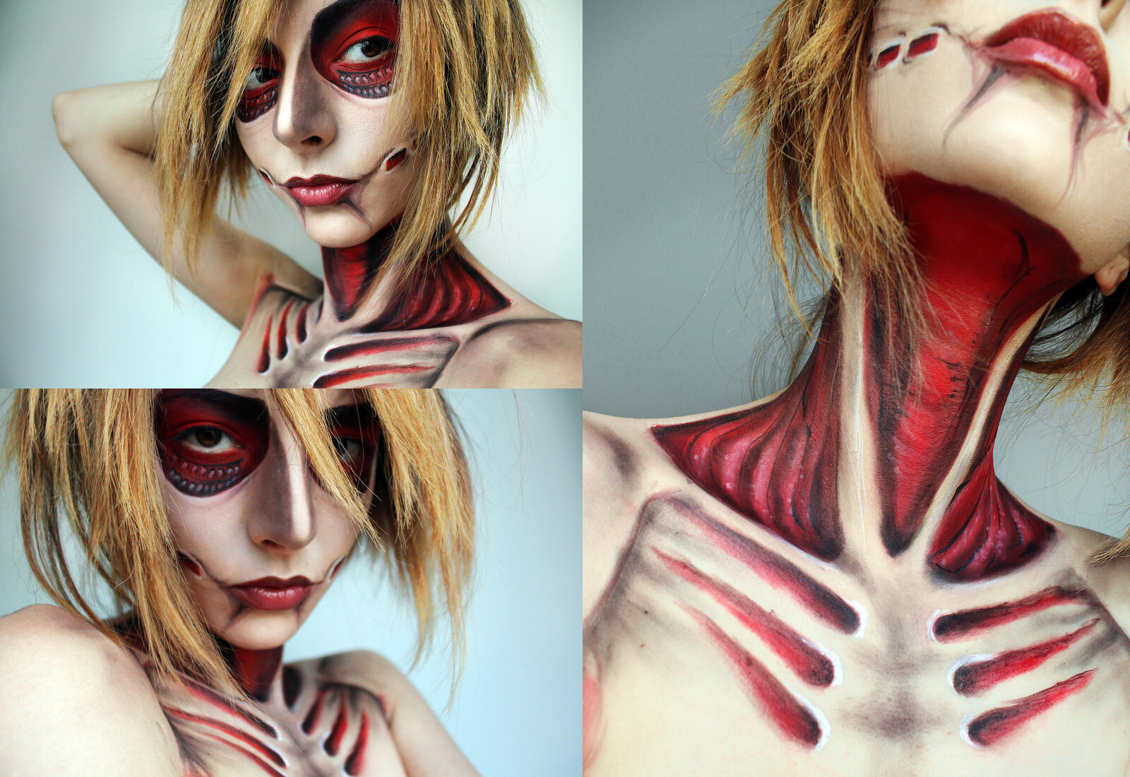 The Female Titan Appears?! This Romanian Makeup Artist’s Titan Makeup is Amazing! 0