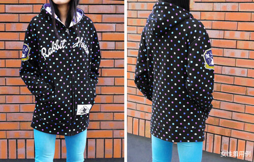 Woman wearing Chino Graphic Hoodie  9