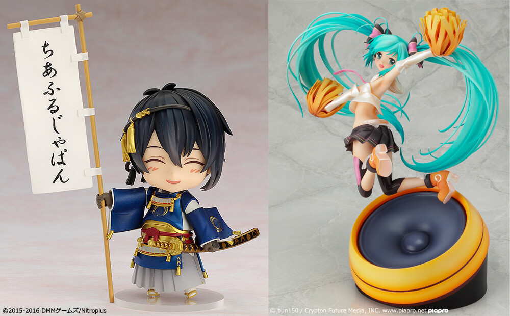 Supporting Victims of the 2016 Kumamoto Earthquakes with Cheerful Ver. Figures of Hatsune Miku and Mikazuki Munechika from Touken Ranbu 0