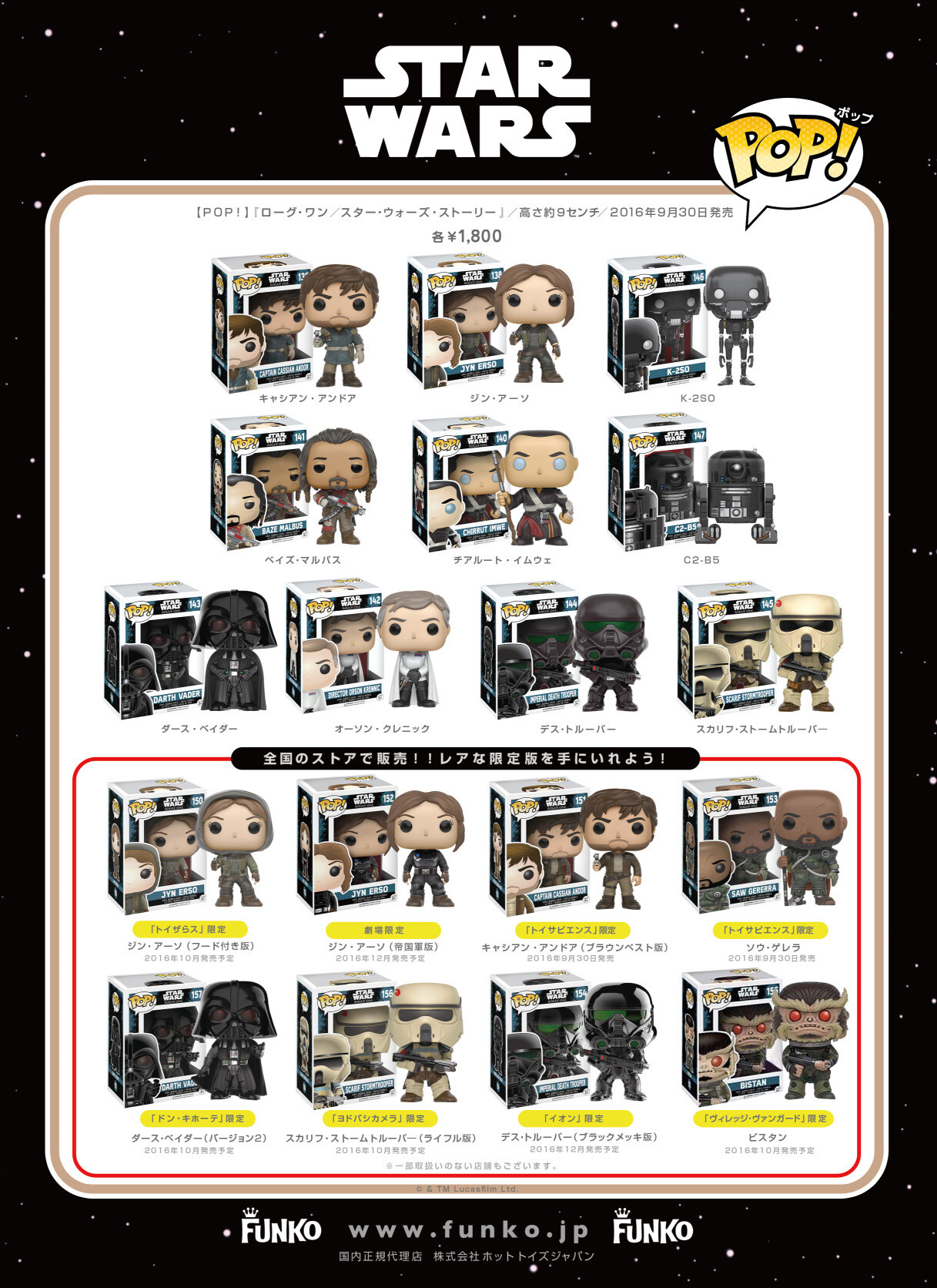 The Rogue One: A Star Wars Story Characters Have Banded Together as Pop! Series Vinyl Figures by Funko! 0