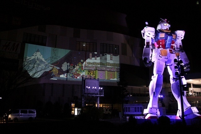 Odaiba Gundam Statue Lights Up the Christmas Night Sky, New Story Added to “Gundam Stand Jaburo”