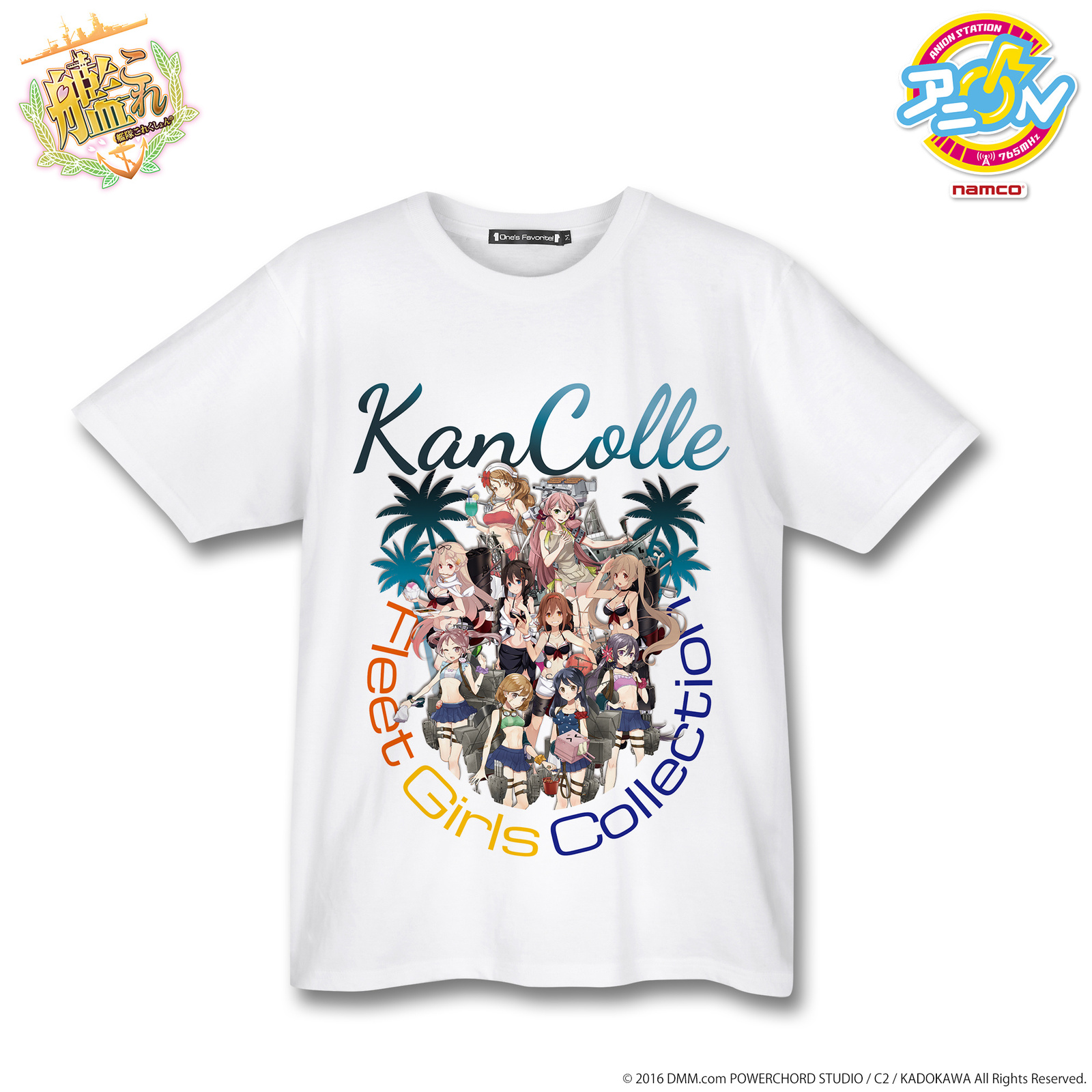 KanColle x Number One Cafe Akihabara Hakuchi: A Beach Packed with Fleet Girls T-shirt 9