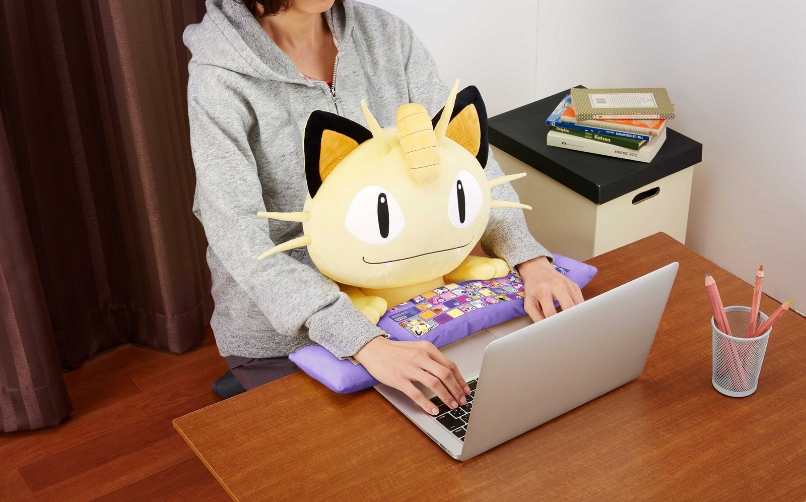 Meowth Is Here to Help with Your Computer Work as a Cushion! 0