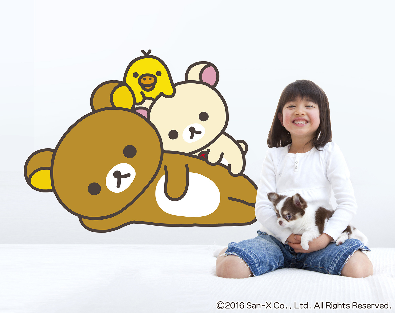 Just stick these on the wall and Rilakkuma will always keep you company! 0