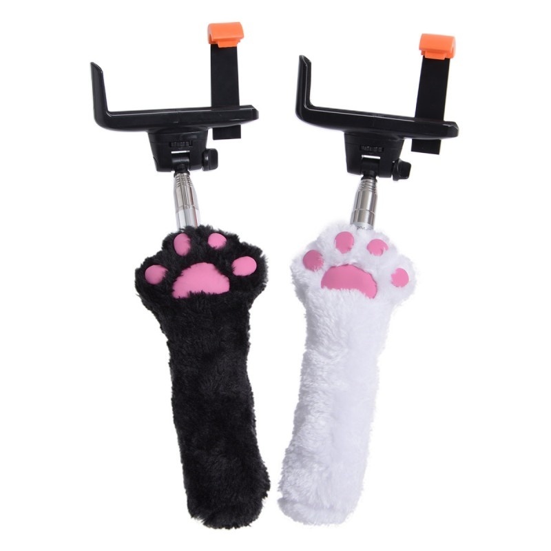 Press the Paw to Snap a Cute Photo with These New Fluffy Paw Selfie Sticks!