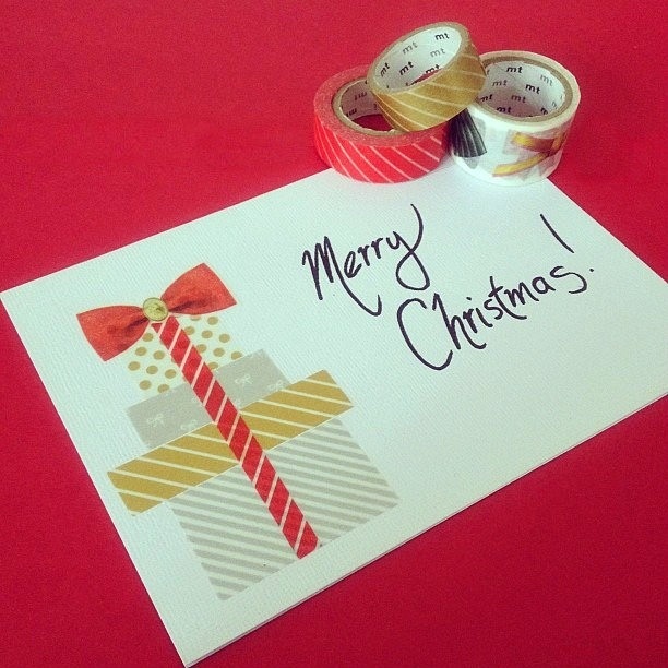5 Beautiful Washi Tape Christmas Cards