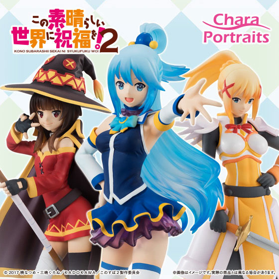 KonoSuba’s Aqua, Megumin, and Darkness Together Again in Trio Figure Set!