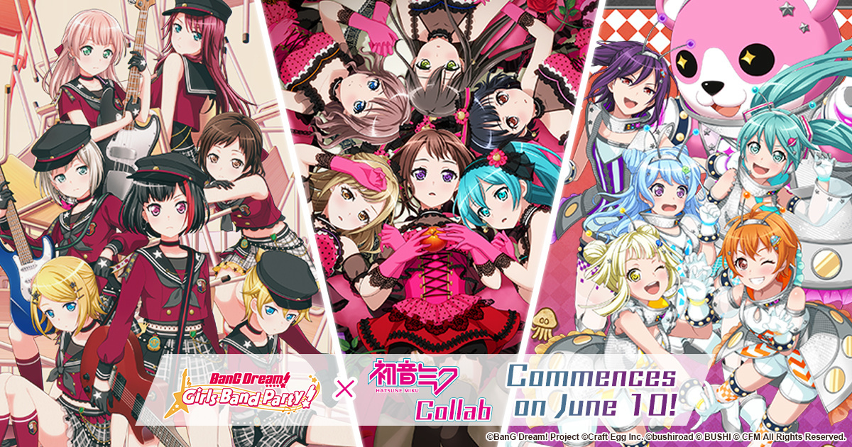 BanG Dream! and Vocaloid Collab Now Available in English App!