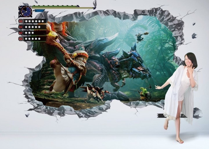 Could a Monster Come Rampaging Through Your Home?! Pre-Order Your Very Own Monster Hunter Cross Trick Art Style Wall Decorations Now!