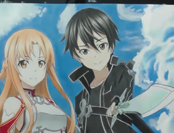 Fan art: Speed Drawing - Asuna and Kirito