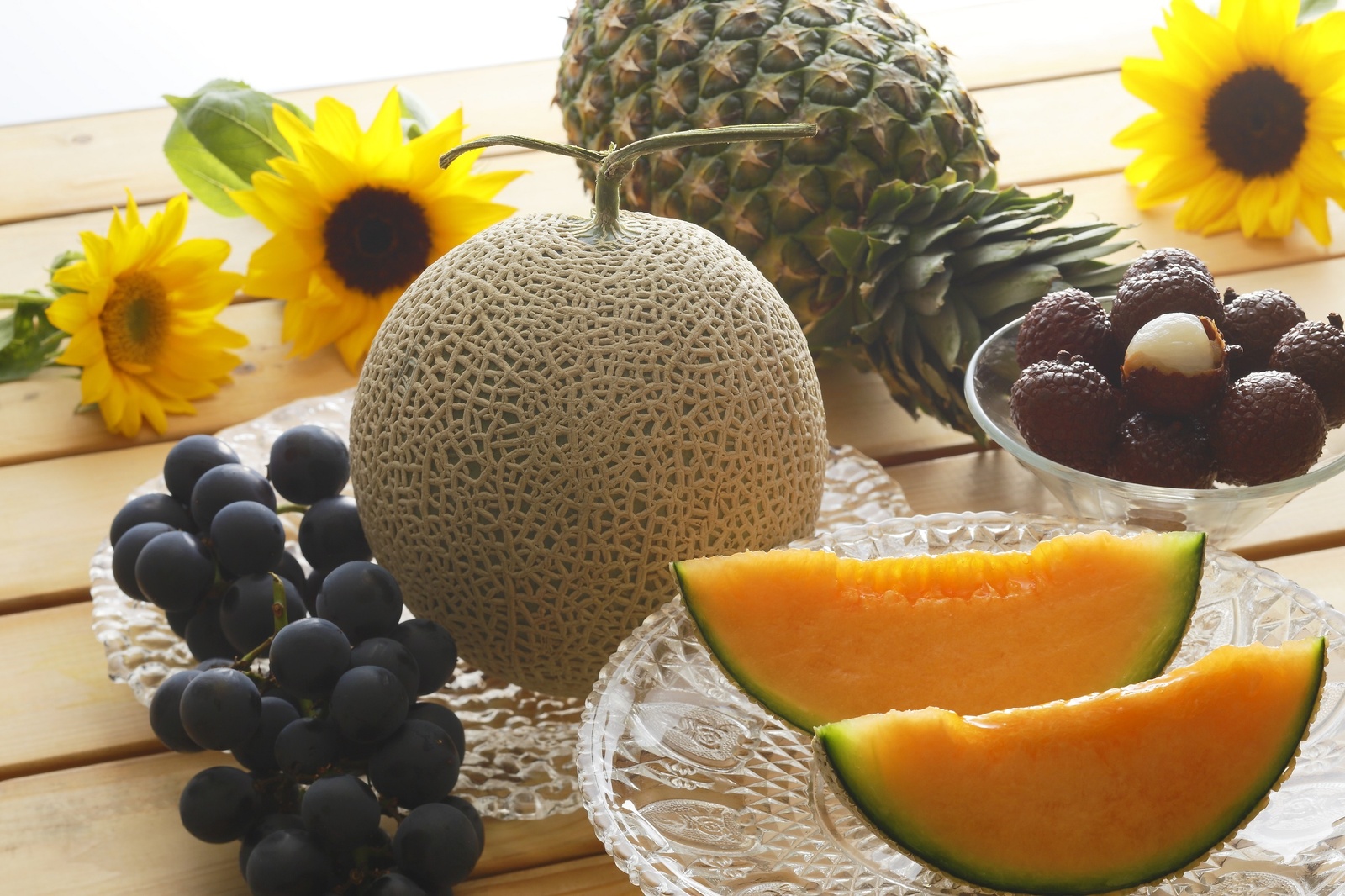 All-you-can-eat fresh fruit buffet, including melon! 9