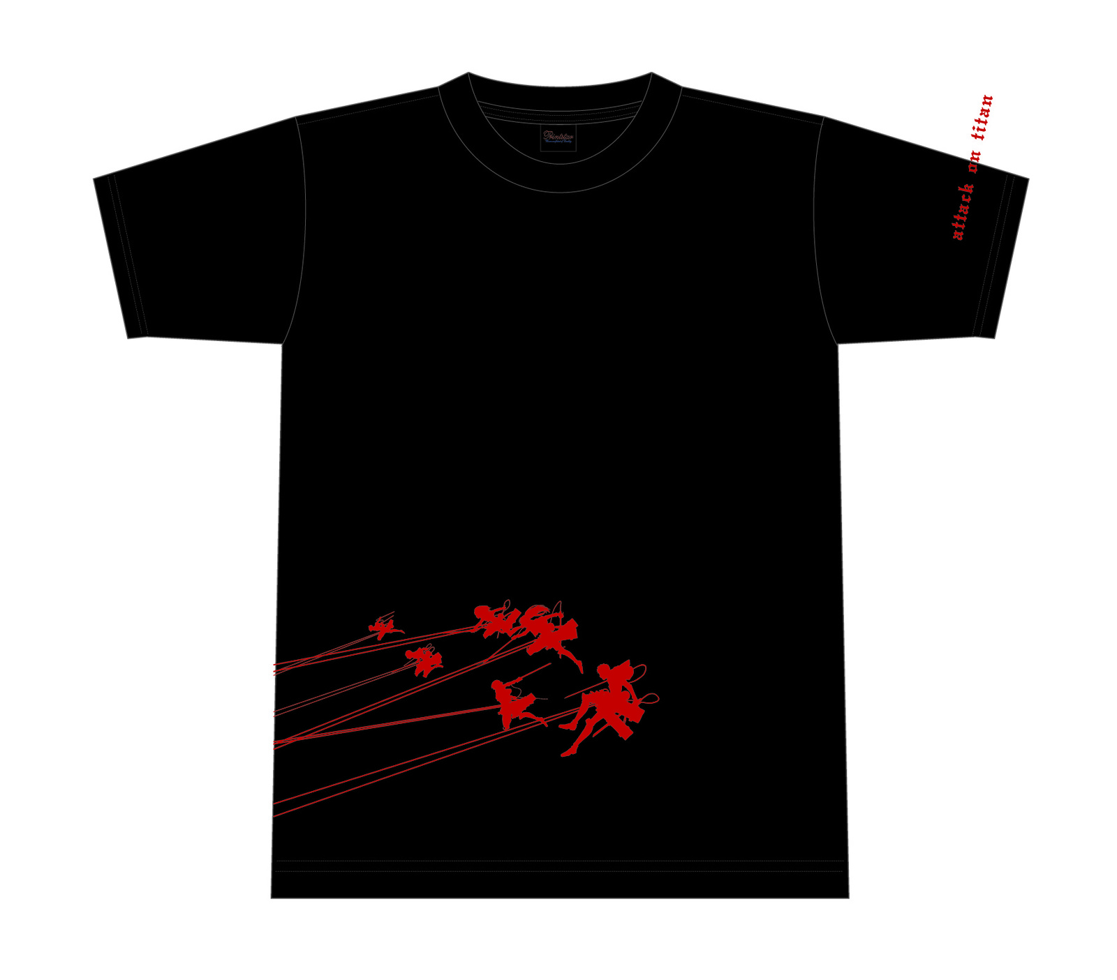 "Attack on Titan" T-shirt B (black) 0