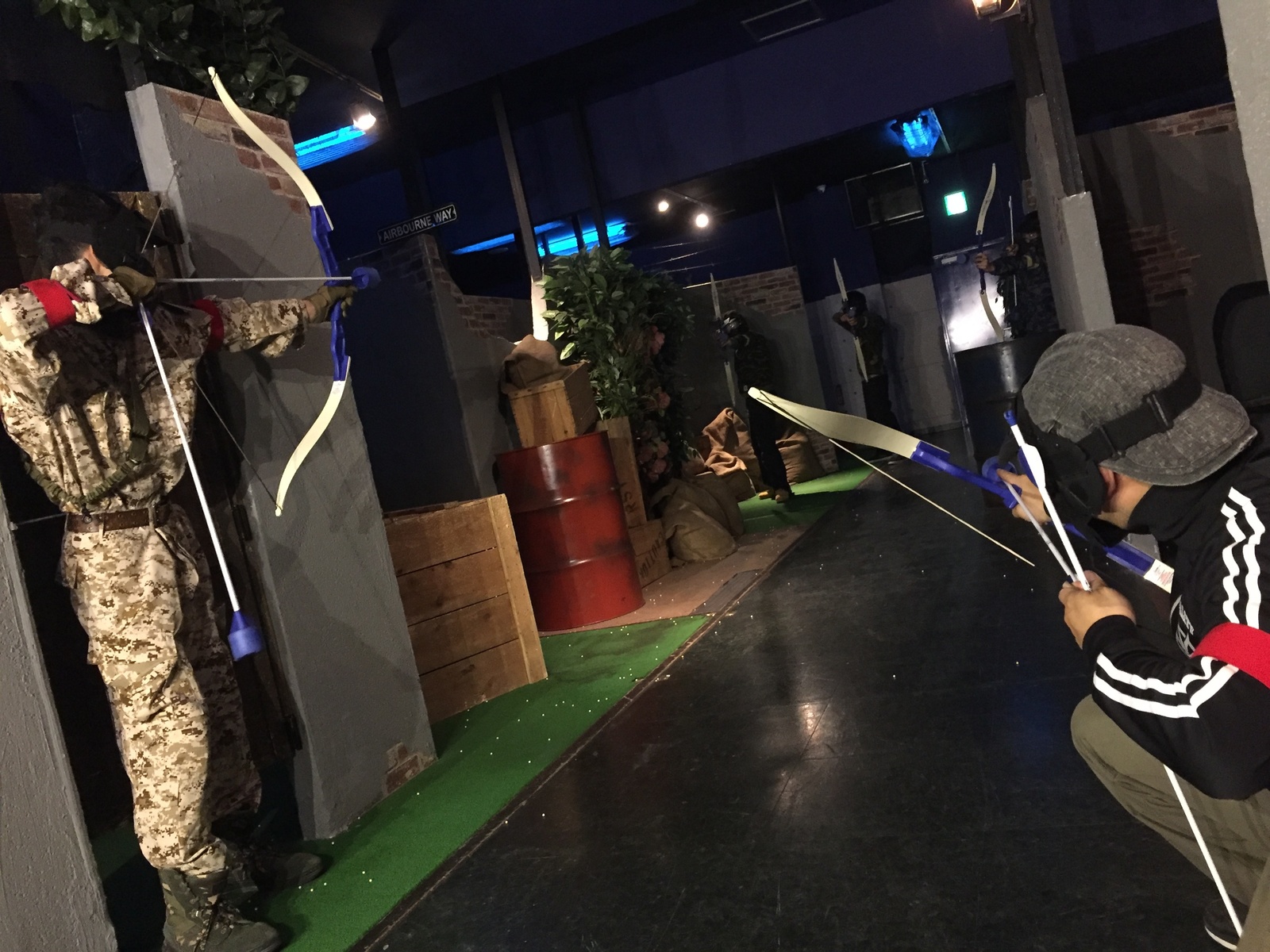 Safe Archery at CROSPO: Fight at the Indoor Survival Game Field Battle Spot!