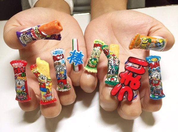 Japanese Snacks as Nail Art?! Introducing Umaibo Nails!