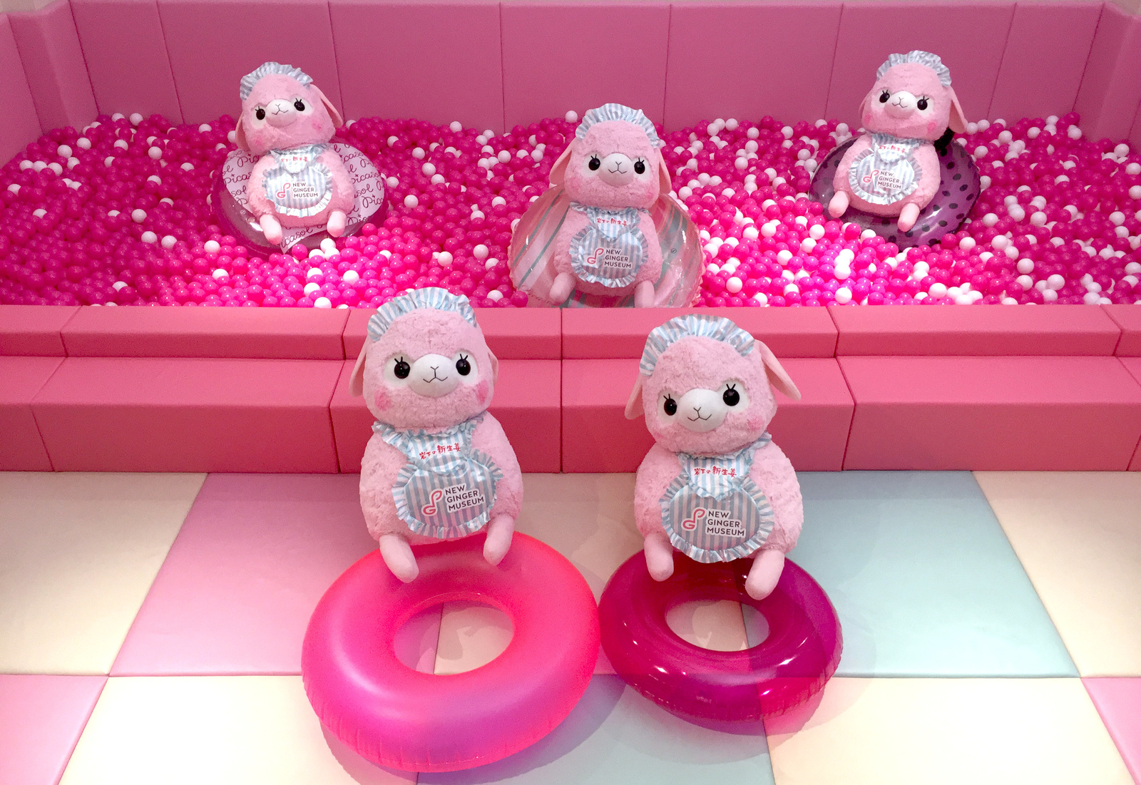 Alpaca Square Pink Sea Ball Pool 0