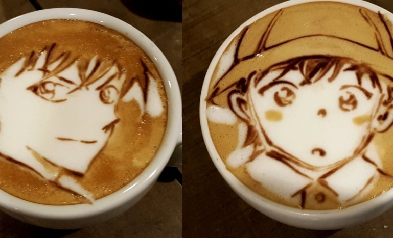 Detective Conan Latte Art with a Hilarious Twist!