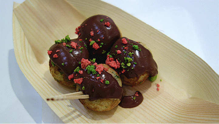 Chocolate takoyaki?? We try the limited-edition sweet that looks just like fried octopus balls