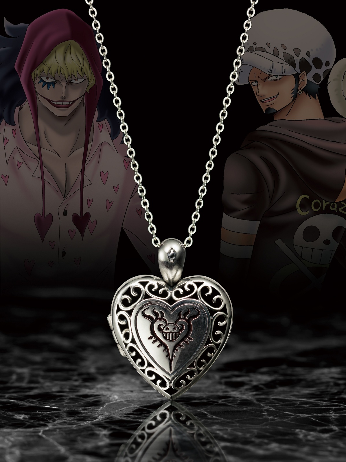 Wear Trafalgar Law’s Tattoo Close to Your Heart with a One Piece Silver Locket! 2