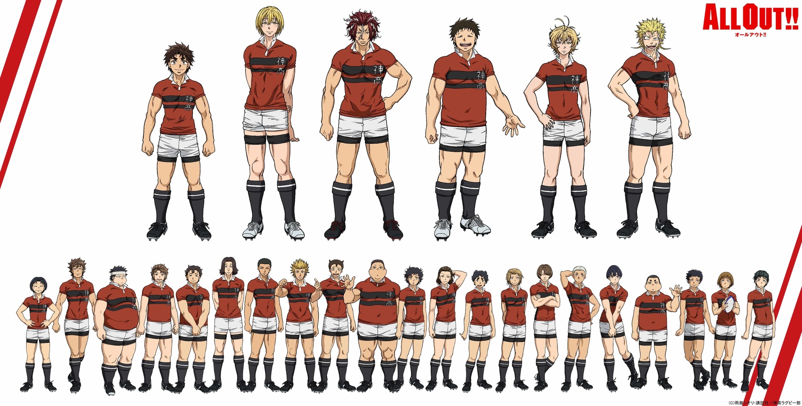 PV Revealed for All Out! Rugby Anime 1