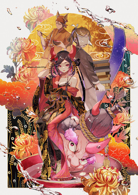 Sake under the Chrysanthemums