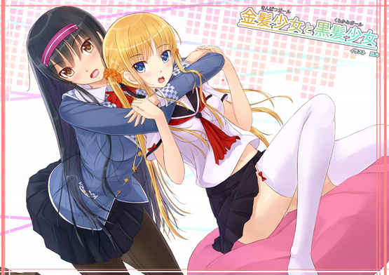 Blonde and Black hair Girls