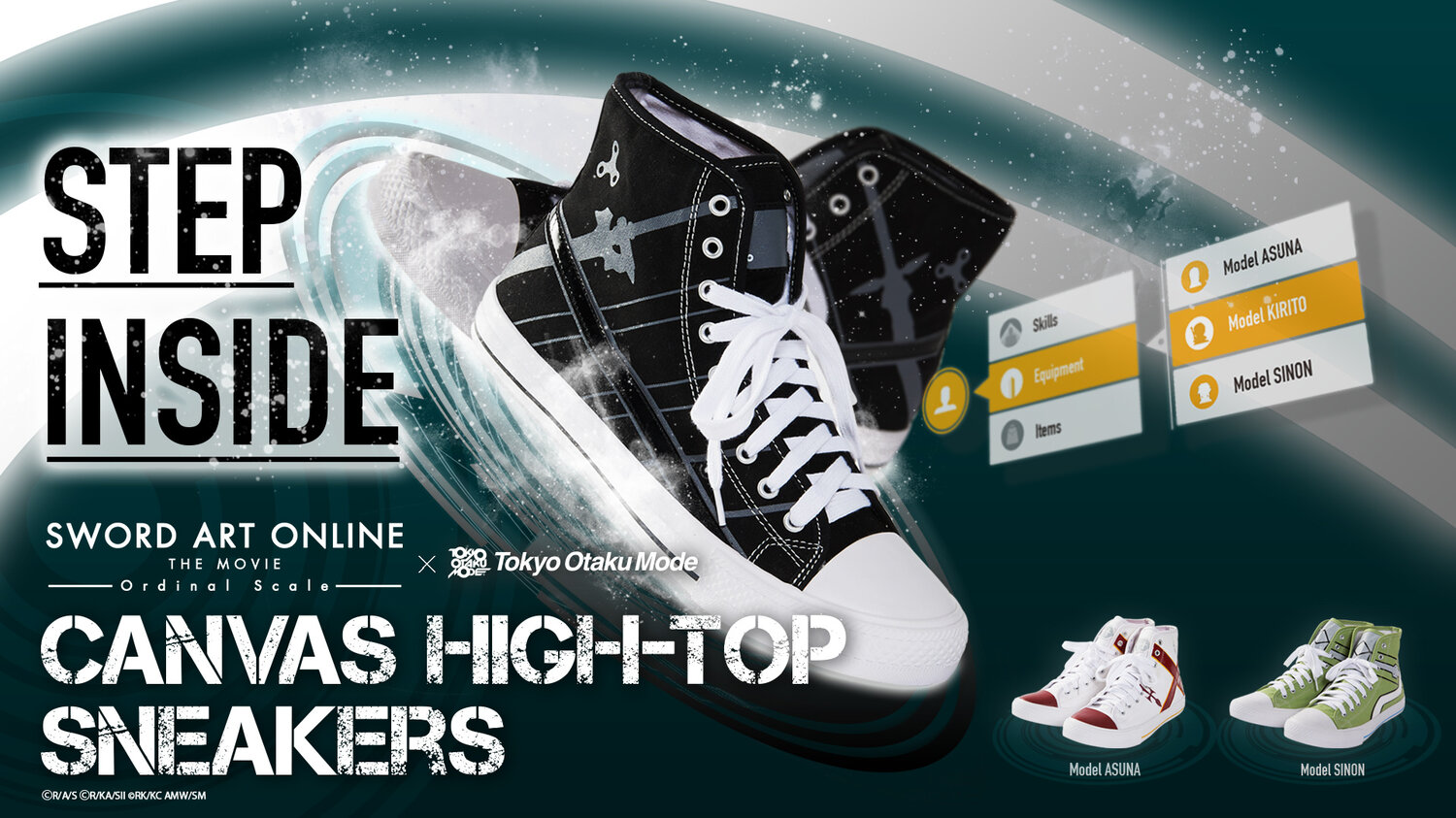 [SAO x TOM] Sword Art Online Canvas High-Top Sneakers