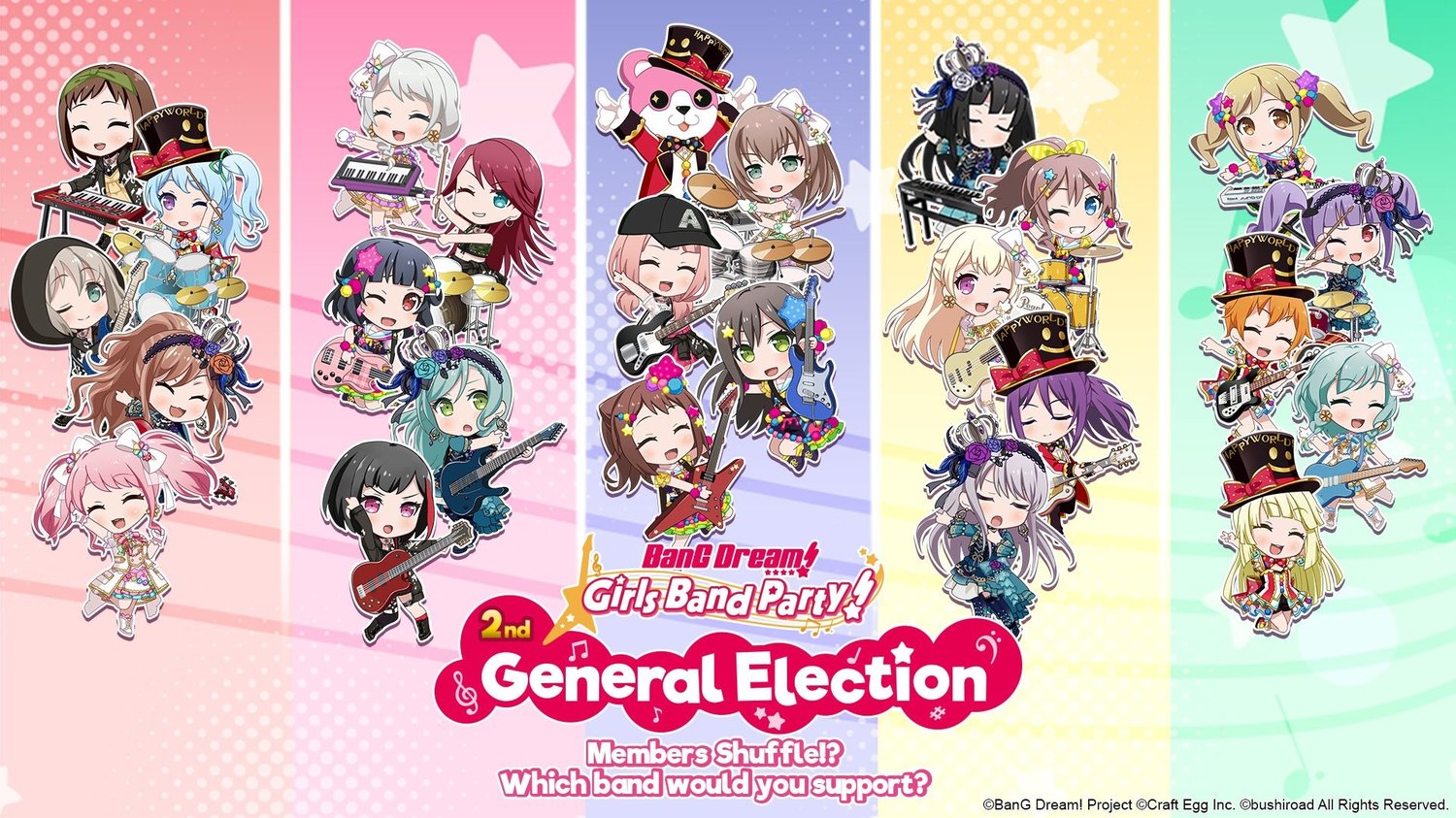 The BanG Dream! Girls Band Party!’s 2nd General Election Results!
